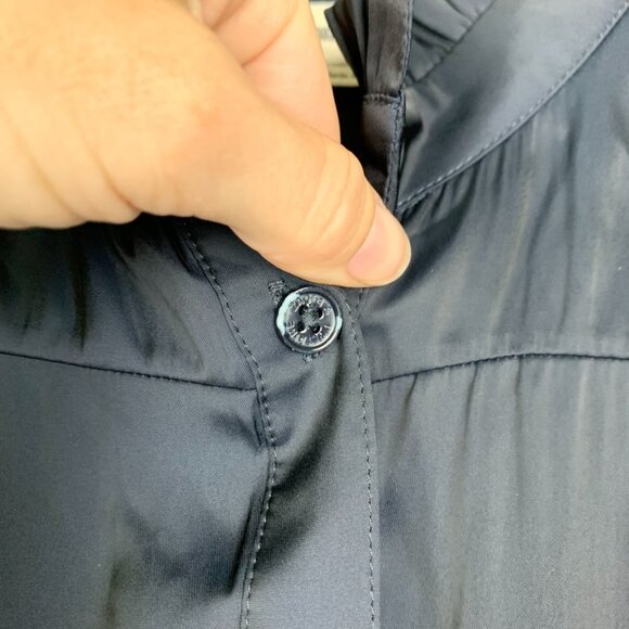 Zadig & Voltaire | Caosys Satin Sleeveless Romper Navy Blue - Picture 11 of 12